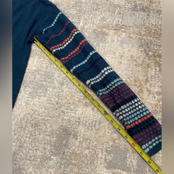 SMARTWOOL Women's Extra Small Shadow Pine Crew Neck Sweater Teal Blue Outdoor - Picture 8 of 8